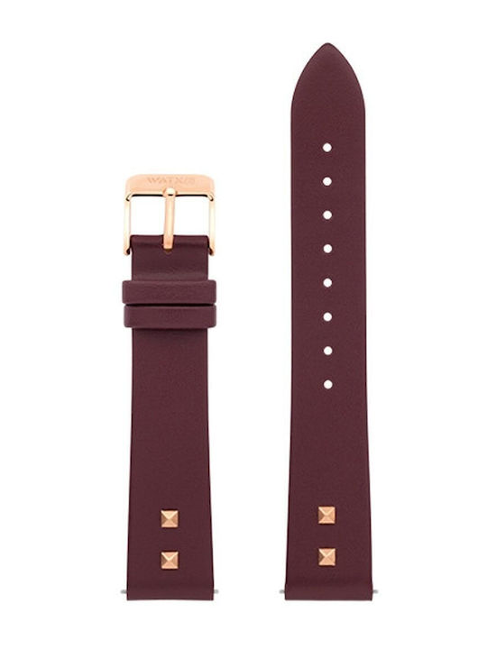 WATX & CO Δερμάτινο Λουράκι Καφέ 38mm