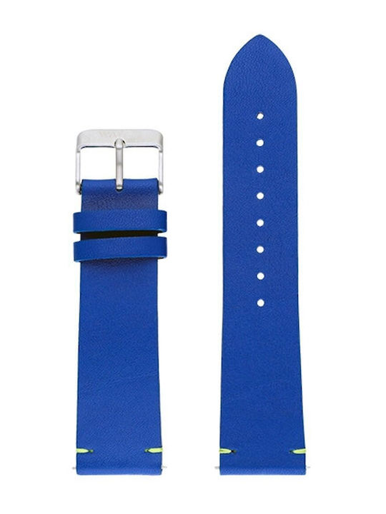 WATX & CO Δερμάτινο Λουράκι Μπλε 44mm