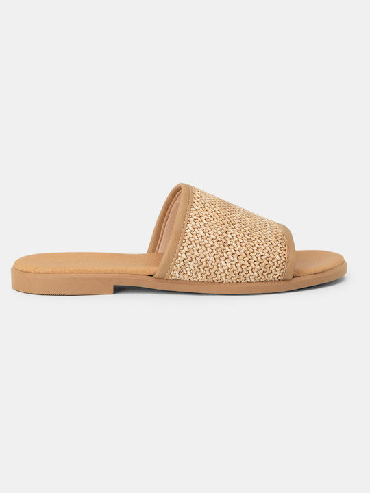 Bozikis Women's Flat Sandals in Tabac Brown Color