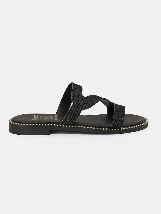 Bozikis Leather Women's Sandals Black