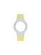 WATX & CO Curea de cauciuc Galben 38mm