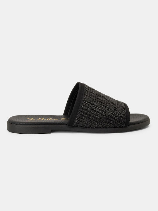 Bozikis Women's Flat Sandals in Black Color