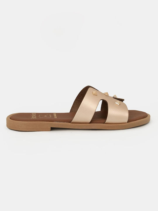 Bozikis Leather Women's Sandals Gold