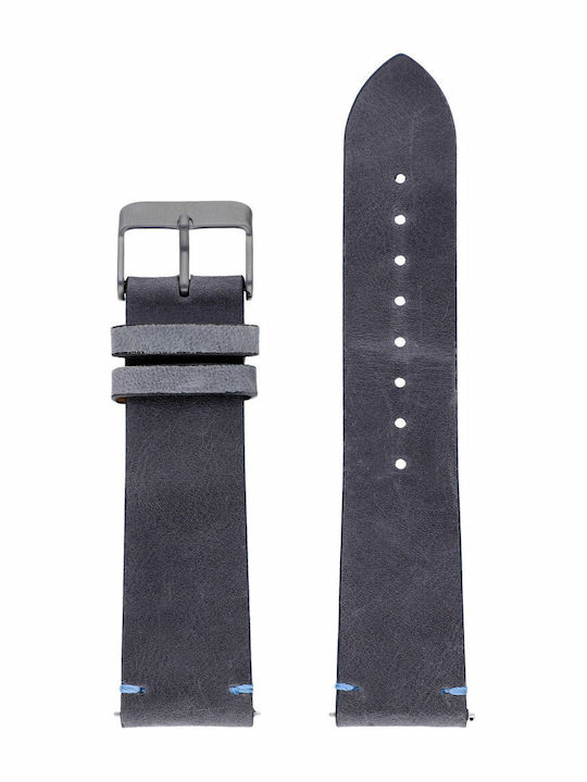 WATX & CO Δερμάτινο Λουράκι Γκρι 44mm