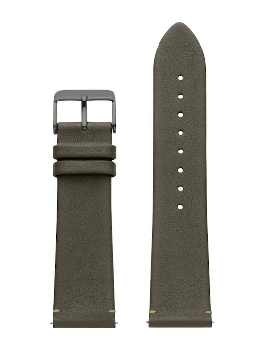 WATX & CO Δερμάτινο Λουράκι Γκρι 44mm