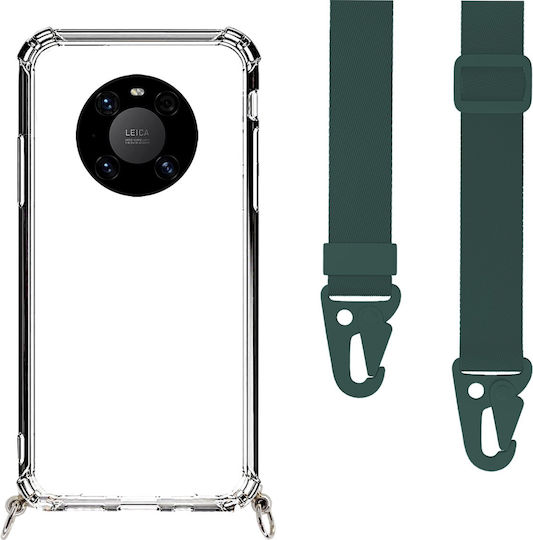 Θήκη Κινητού Διάφανη Ιμάντα Forest Green Huawei Mate 40