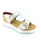 Leather Women's Flat Sandals Anatomic in Gold Color