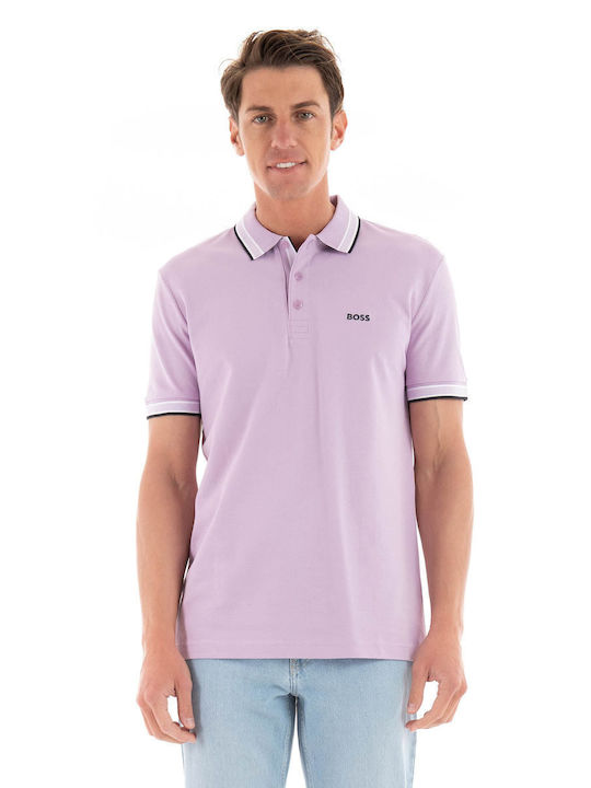 Hugo Boss Herren Shirt Kurzarm Polo Purple