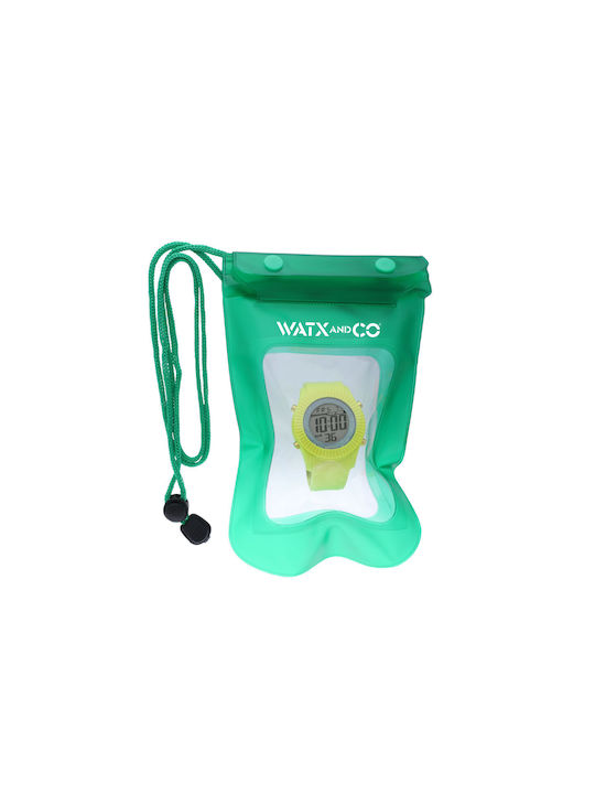 WATX & CO Uhr mit Gelb Kautschukarmband WASUMMER20_6