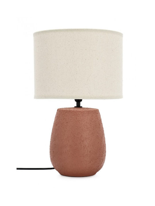 Bizzotto Ceramic Table Lamp with Orange Shade and Base