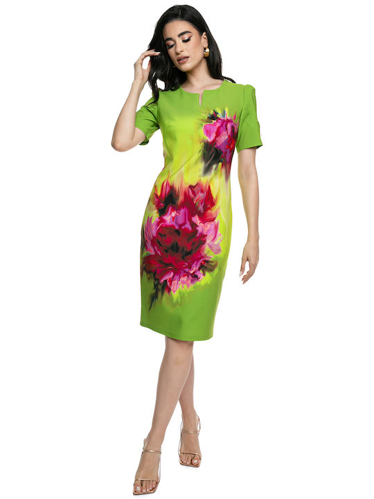 Rochie Midi Floral Rochie Midi Rochie verde Floral Design impresionant de primăvară-vară