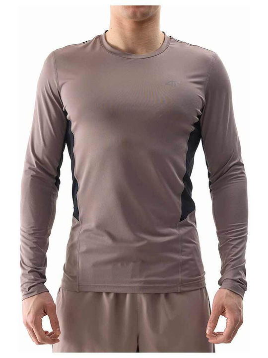 4F Herren Sportliches Langarmshirt Gray