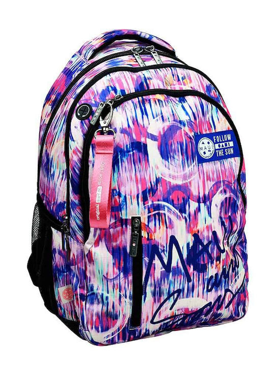 Maui & Sons School Bag Backpack Elementary, Elementary in Purple color 30Liters