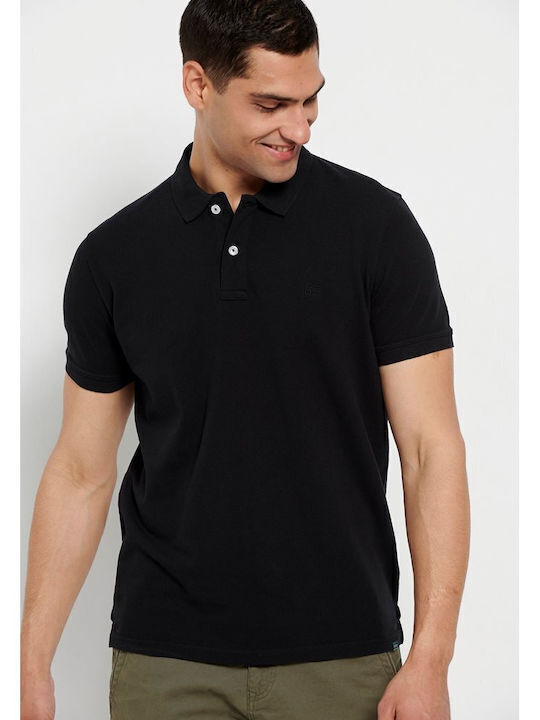 Garage Fifty5 Bluza Bărbătească cu Mânecă Scurtă Polo Black