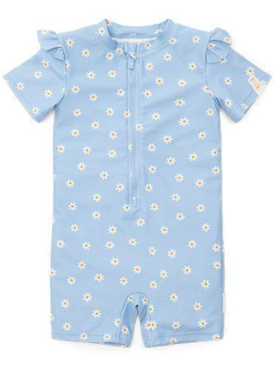 Little Dutch Daisies Kinder Badeanzug Einteilig Sonnenschutz (UV) Hellblau