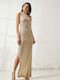 Enzzo Maxi Evening Dress Gold