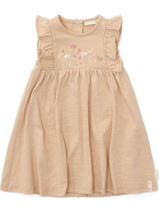 Kinderkleid Ärmellos Beige