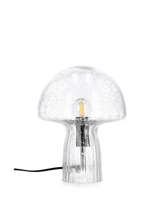 Bizzotto Glass Table Lamp LED with Gray Shade and Base