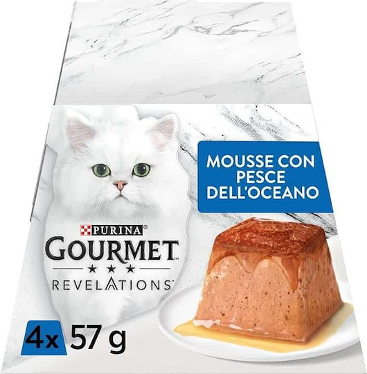 Gourmet Υγρή Τροφή για Ενήλικες Γάτες σε Ταψάκι με Ψάρια 4x57gr