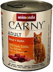 Animonda Carny Wet Food for Adult Cat with Beef and Chicken 800gr