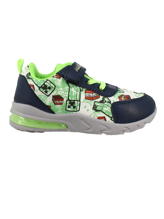 Minecraft Kids Sneakers with Lights Blue