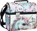 Back Me Up Isothermal Food Case White Unicorns L20 x W15 x H24cm