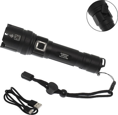 Rechargeable Flashlight LED IP65 with Maximum Brightness 500lm