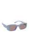 Eyelead Women's Sunglasses with Blue Plastic Frame and Brown Polarized Lens