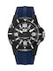 CAT Men's Watch Battery with Blue Rubber Strap