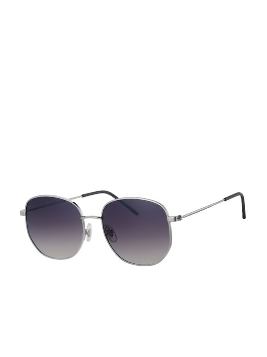 Euro Optics Women's Sunglasses with Silver Metal Frame and Purple Gradient Mirror Lens L3224-2