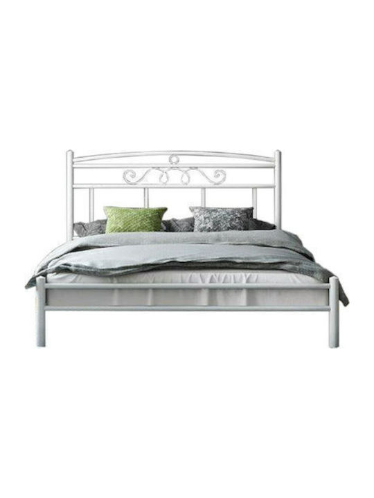 Isabella Κρεβάτι Διπλό Μεταλλικό Μεταλλικό με Στρώμα 150x200cm Επιλογές Χρώματος