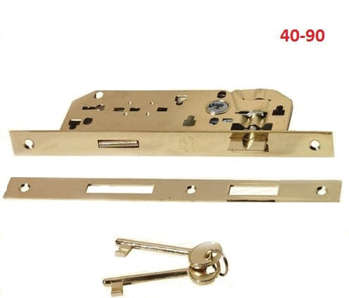 AGB Recessed Lock Mesoportas with Center 40mm Silver