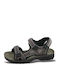 Leder Herrensandalen in Gray Farbe