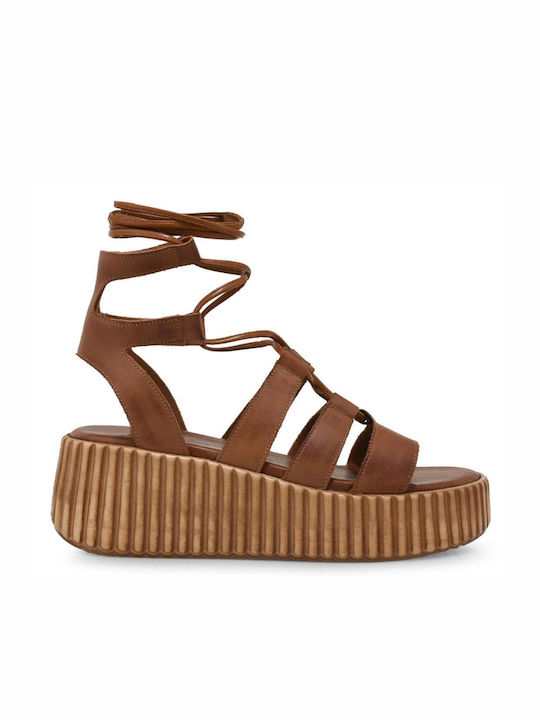 Tsakiris Mallas Women's Platform Shoes Tabac Brown