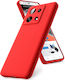 Orso Rubber Silk Umschlag Rückseite Silikon Rot (Redmi Note 13 Pro 4G / Poco M6 Pro 4G)