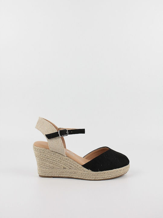 Women's Platform Espadrilles Black