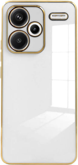 Plated Back Cover Σιλικόνης με Λουράκι Λευκό (Xiaomi 13 Pro Plus)