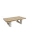 Rectangular Coffee Table Pilonas Wooden Natural Grey L120xW60xH36cm