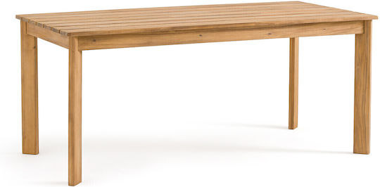 Garden & Terrace Table for Small Spaces Made of Acacia Acacia 90x180x77cm