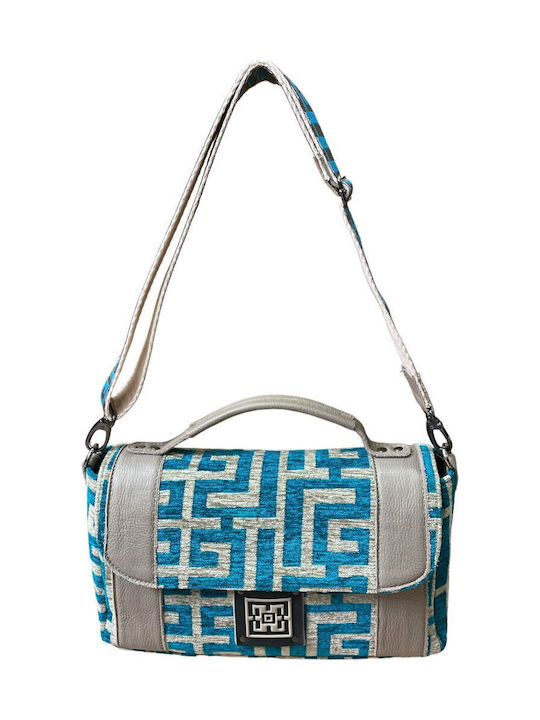 Midneto Hera Leather Women's Bag Shoulder Turqu...