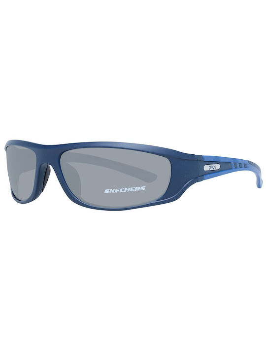 Skechers Men's Sunglasses with Blue Plastic Frame and Gray Lens SE9068 91A