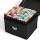 Permanent Neon Zeichenmarker 1mm Dünne Doppelseitig Set 120Stück
