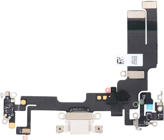 Iphone 14 Оригинален гъвкав кабел с порт за зареждане, бял