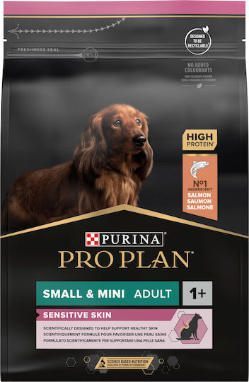 Pro Plan Sensitive Skin 3kg Hrană Uscată pentru Câini Adulţi de Rase Mici cu Somon