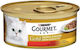 Gourmet Nassfutter für Katzen in Dose mit Rindfleisch und Huhn 85gr