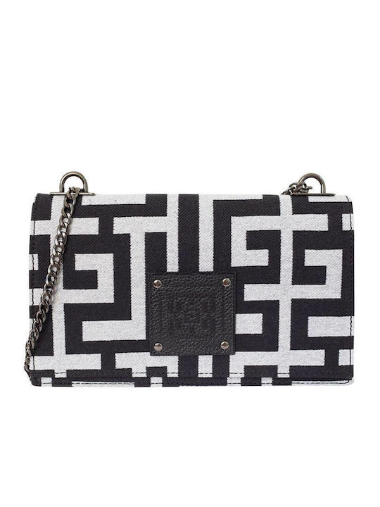 Midneto Delos Leather Women's Bag Shoulder Silv...