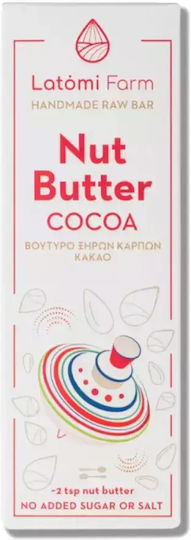 Baton Energizant Raw Unt de Nuci + Cacao Fără Zahăr Latomi Farm 50g