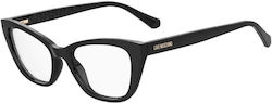 Moschino Damen Acetat Grundstruktur Katzenauge Schwarz Moschino Damen Acetat Grundstruktur Katzenauge Schwarz