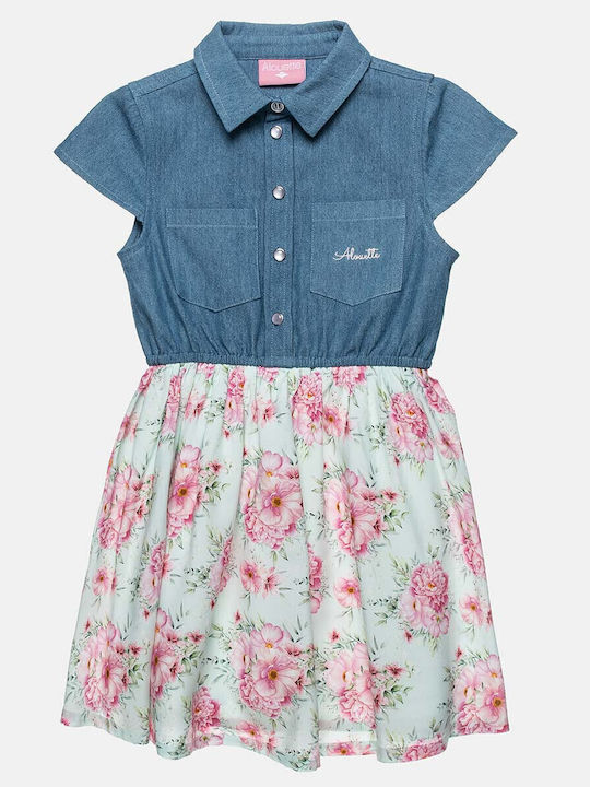 Rochie pentru Copii Denim Floral Multicolor