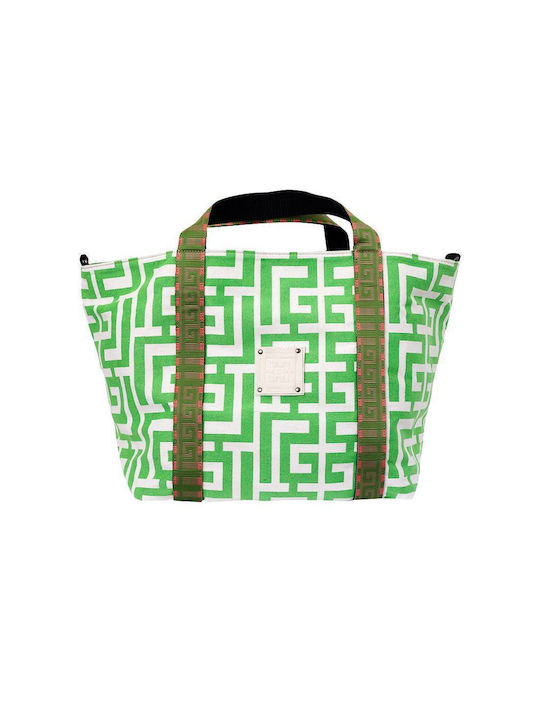 Midneto Efterpe I Women's Bag Shoulder Beige Green Labyrinth